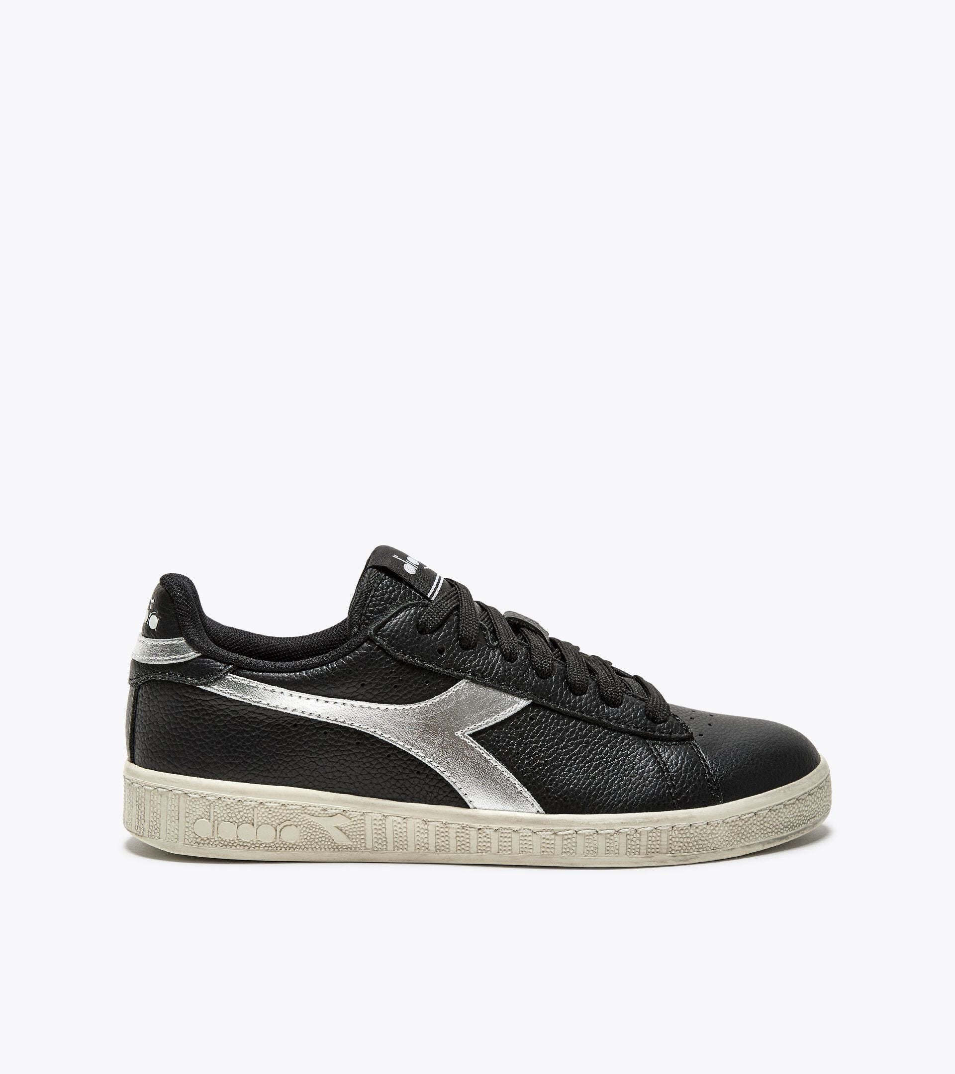 DIADORA GAME L LOW WAXED METAL WN NERO ARGENTO StepStyle