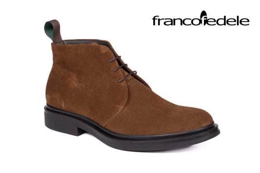 Franco Fedele 839 Cashmere Ankle Boot Dark Bark