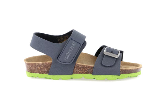 Grunland Junior - sandalo bambino Blu-Lime