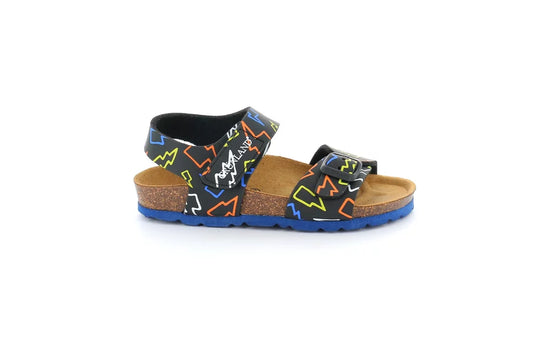 Grunland Junior - Sandalo bambino Nero - Multicolor